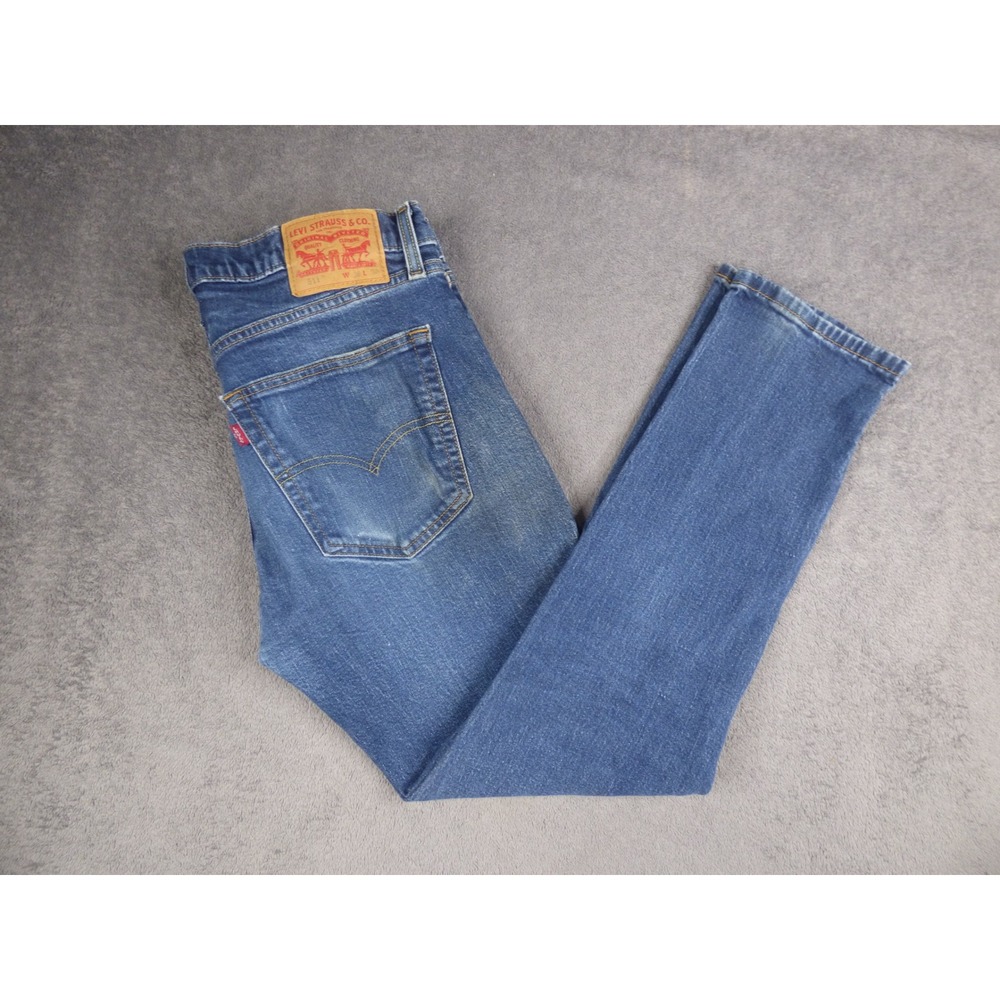 Levis 511 Slim Fit Jeans Mens 36x30 Medium Wash Blue Denim Pants 04511-4534